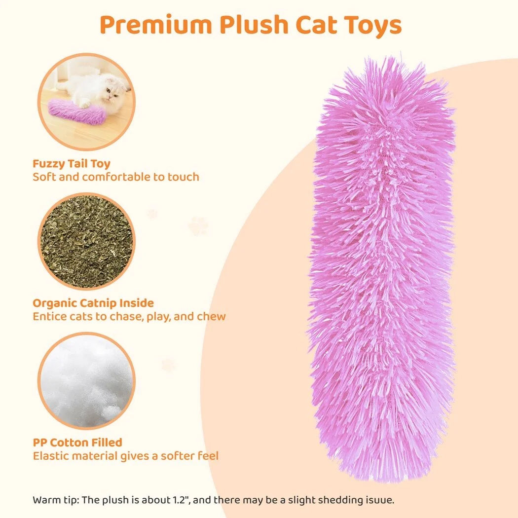 3Pcs Catnip Toys, Interactive Cat Kicker Toys, Soft Plush PP Cotton Stuffed Pillows for Cats Kittens, Indoor Plush Toys to Promote Chewing, Exercising