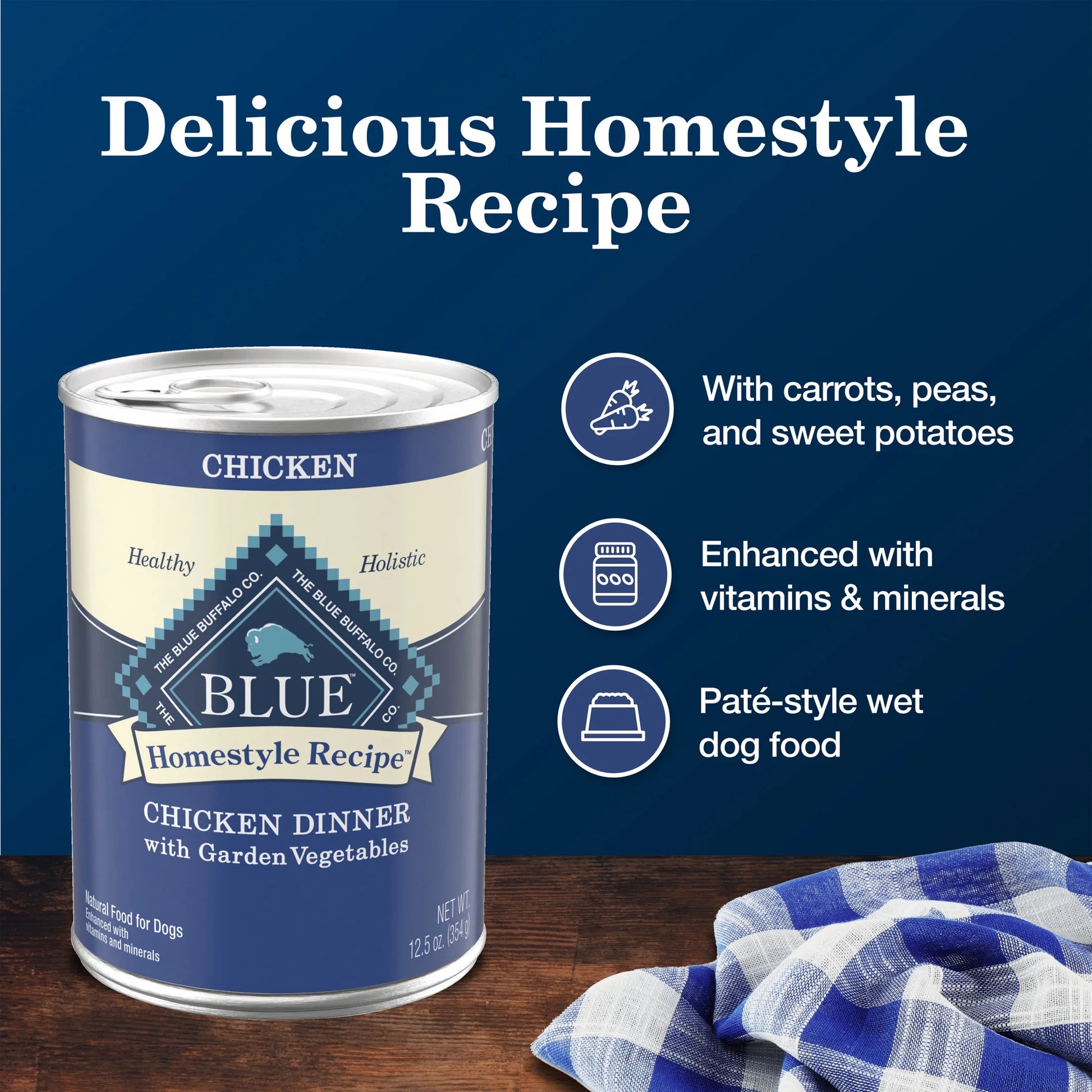Homestyle Recipe Adult Wet Dog Food, Chicken Dinner, 12.5 oz Can