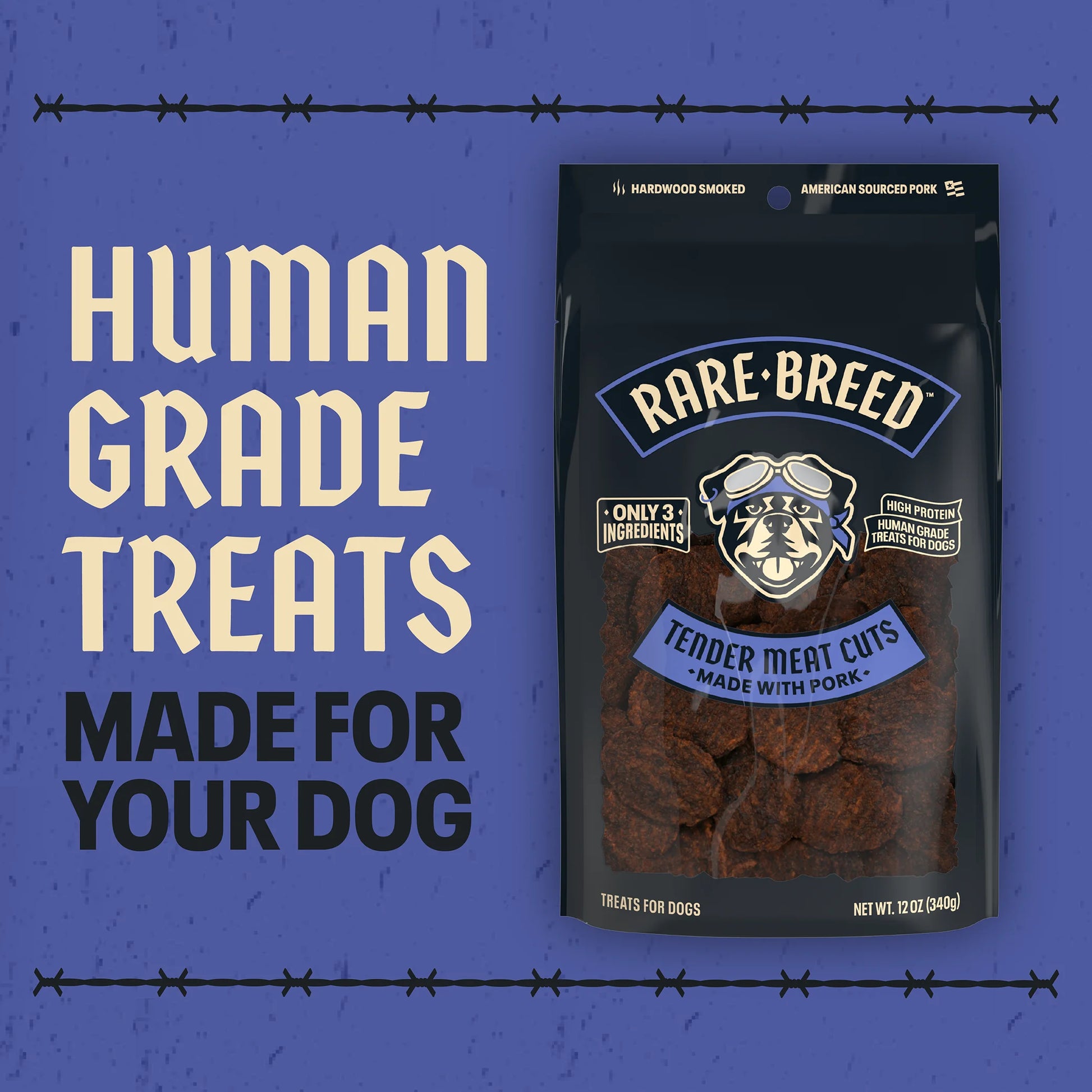 Pork Tender Meat Cuts Dog Treats, 12 Ounce