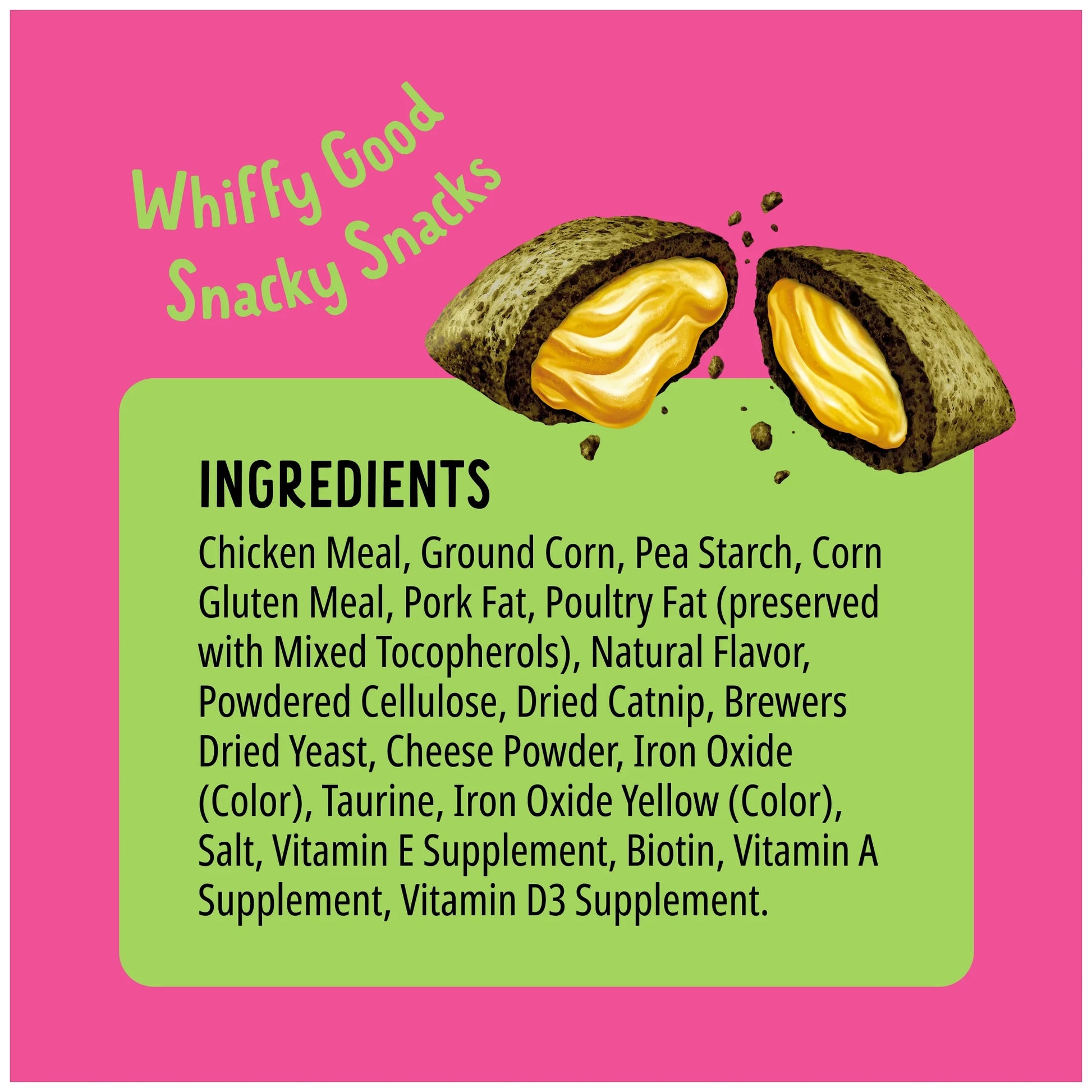 Cat Bites - Catnip & Chick 'N' Cheddar Flavor, Crunchy and Soft Cat Treats, 3 Oz Bag