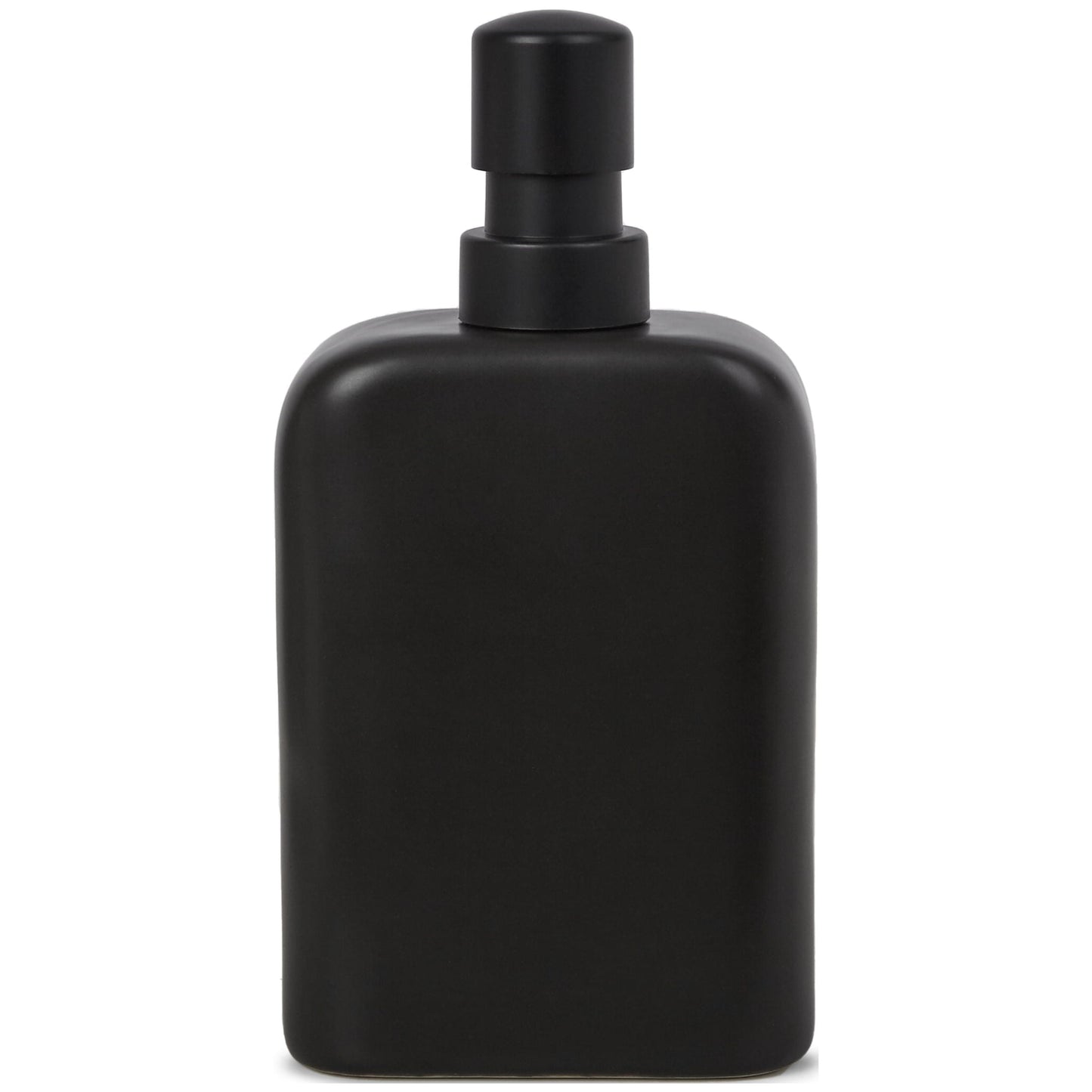 Ceramic Liquid Soap Pump with Sponge Caddy Black Ceramic