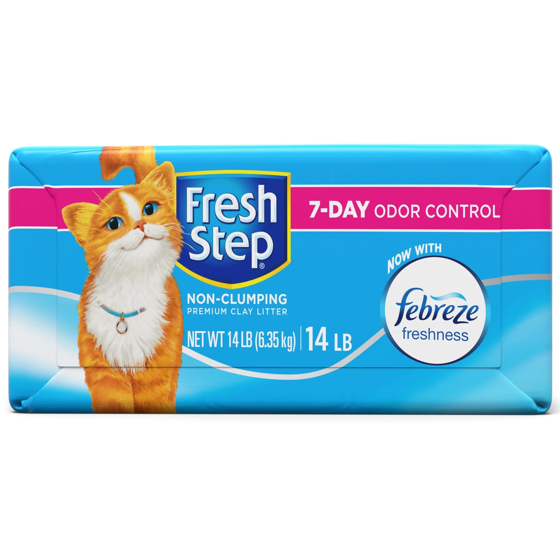 Non-Clumping Scented Premium Cat Litter with Febreze Freshness, 14 Lbs