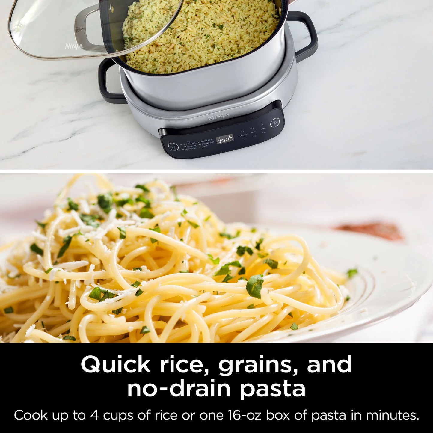 Foodi 6.5 Qt Everyday Possiblecooker, Stainless Steel/White, Multi Cooker, Slow Cooker, MC1100