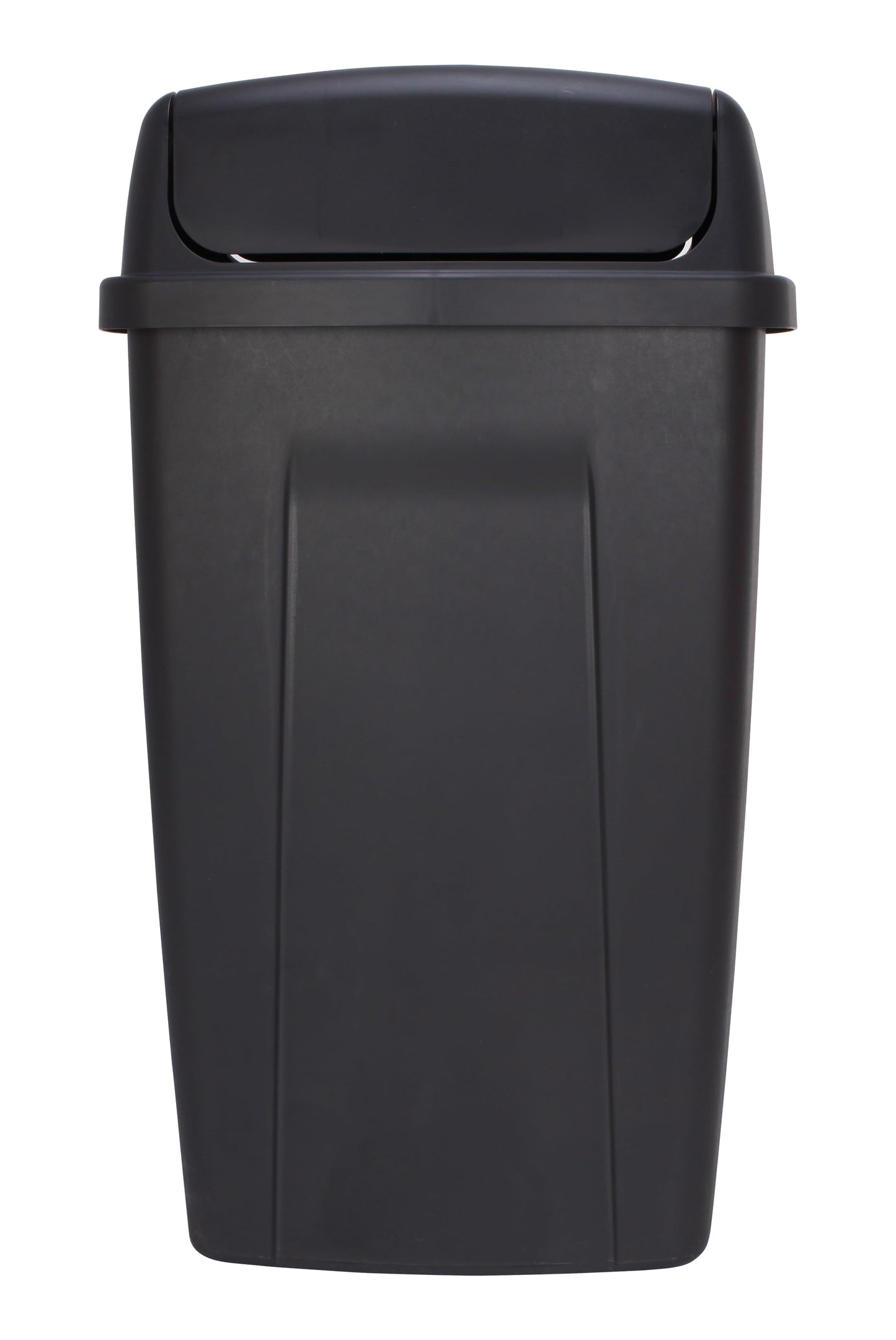 Kitchen Trash Can, 13 Gallon, Plastic Swing Top Garbage Bin, Black