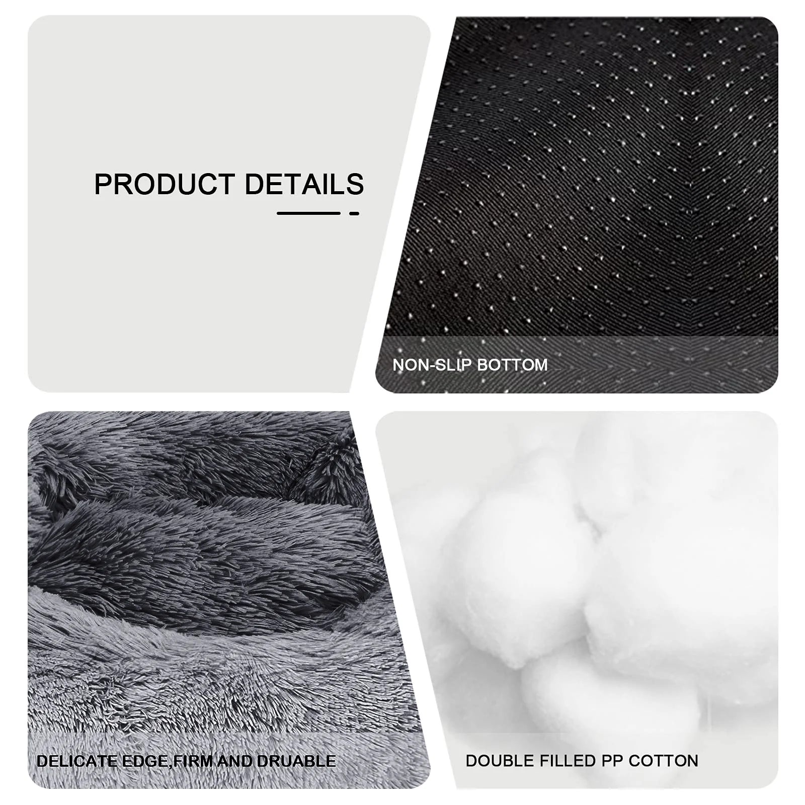 Calming Donut Dog Bed Anti-Anxiety, Self Warming, Cozy Soft Plush round Pet Bed, Ideal for Both Home & Travel, 24"L X 24"W X 8"H