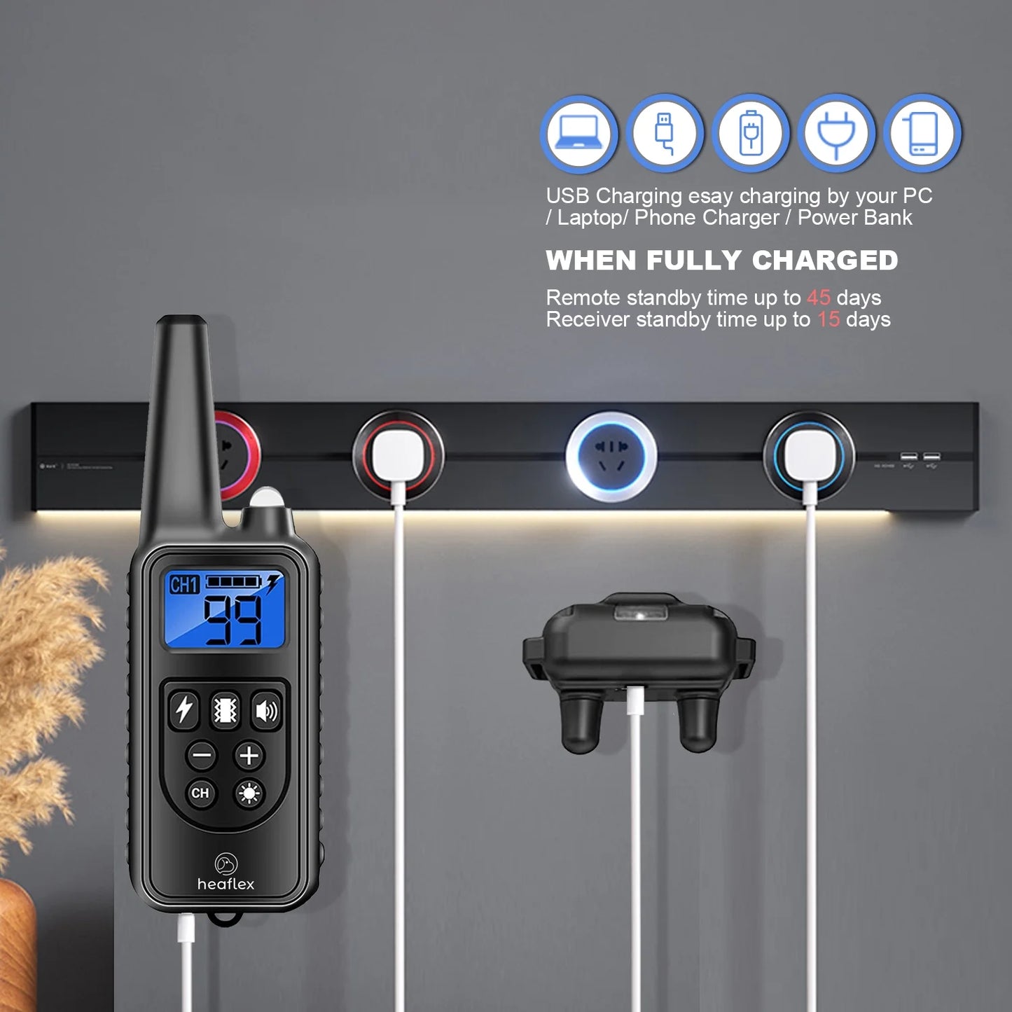 Remote Dog Training Collar with 2600ft Range, 4 Training Modes, Waterproof Design