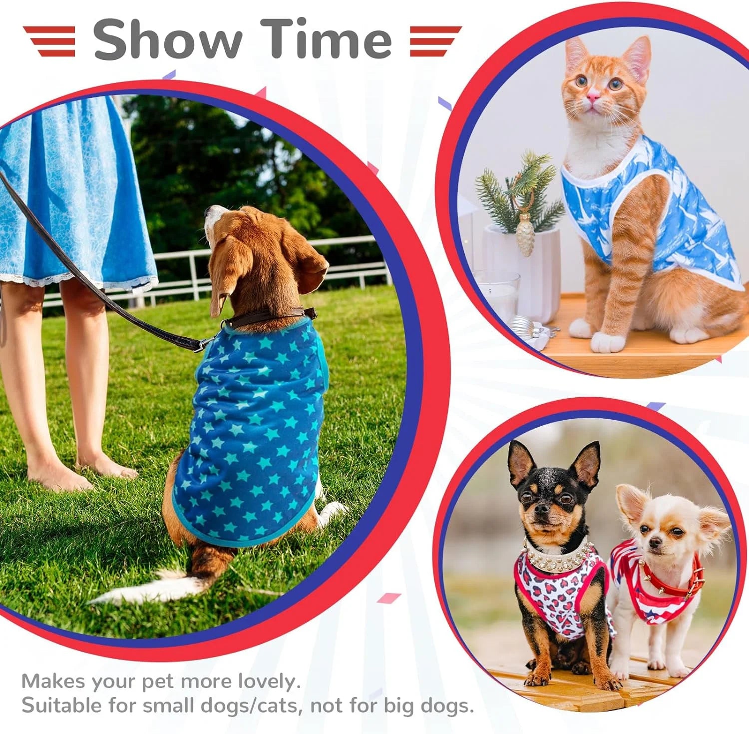 Breathable Dog T-Shirts for Small Pets - Sleeveless Spring/Summer Apparel for Dogs and Cats