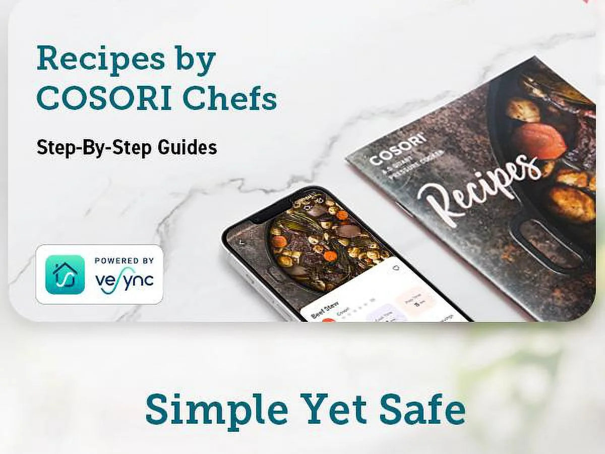 COSORI Electric Pressure Cooker 6-Qt, 9-In-1 Multi-Cooker: Rice, Sauté, Sous Vide, Sterilizer, 1100W, Stainless Steel, Aluminium Inner Pot, Cookbook,Christmas Gift