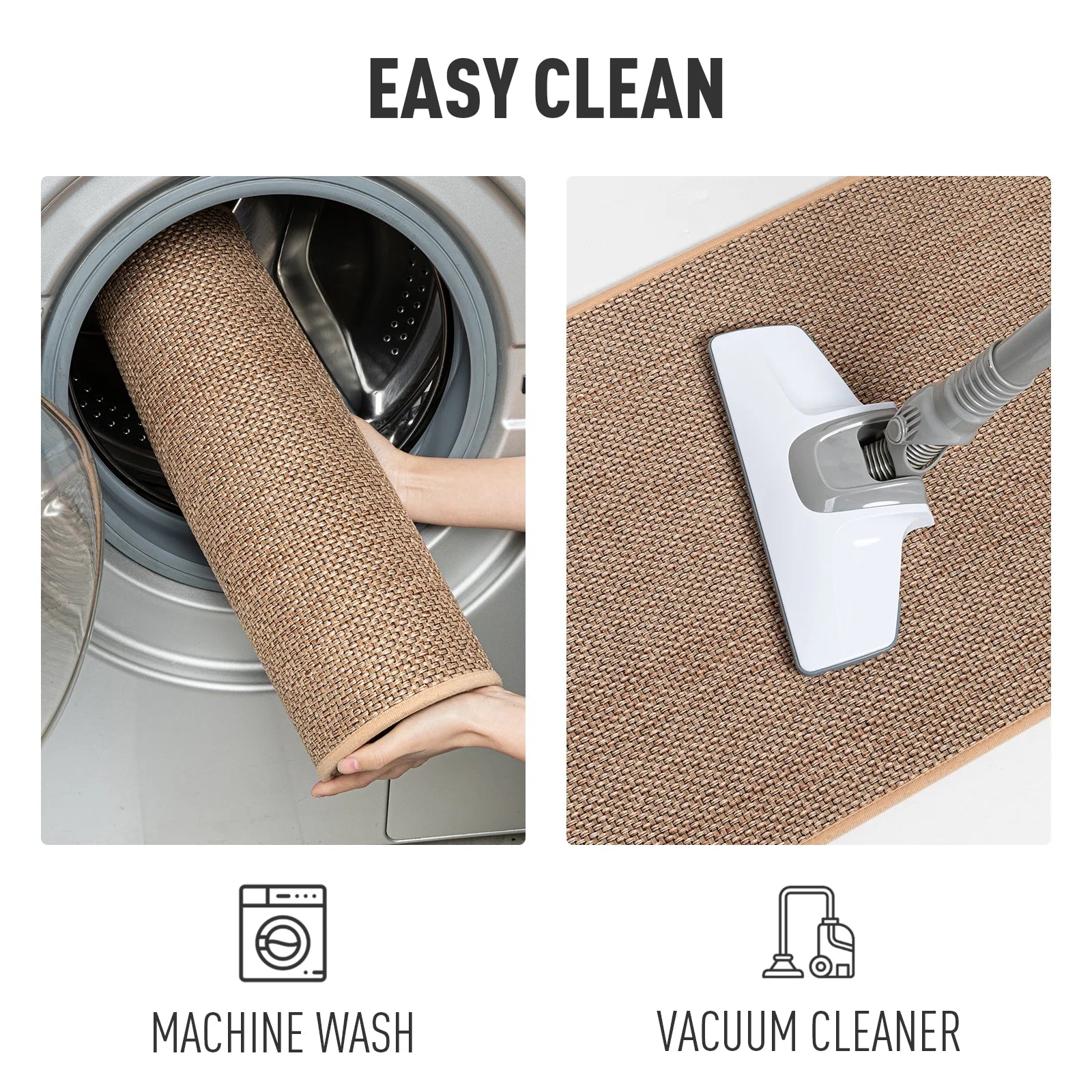 Kitchen Mat Washable Kitchen Rugs and Mats Non Skid Absorbent Runner Rugs for Kitchen Front of Sink Kitchen Floor Mats 20"X32" Beige Kitchen Mats or Rugs