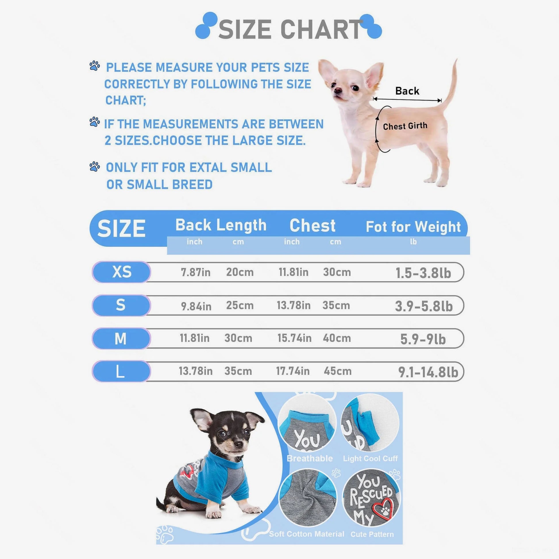 Set of 4 Dog Apparel for Small Dogs and Cats - Stylish Shirts for Male Small Dogs