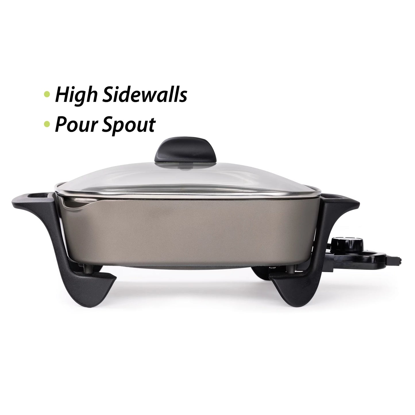 12-Inch Ceramic Electric Skillet with Glass Cover, 07120