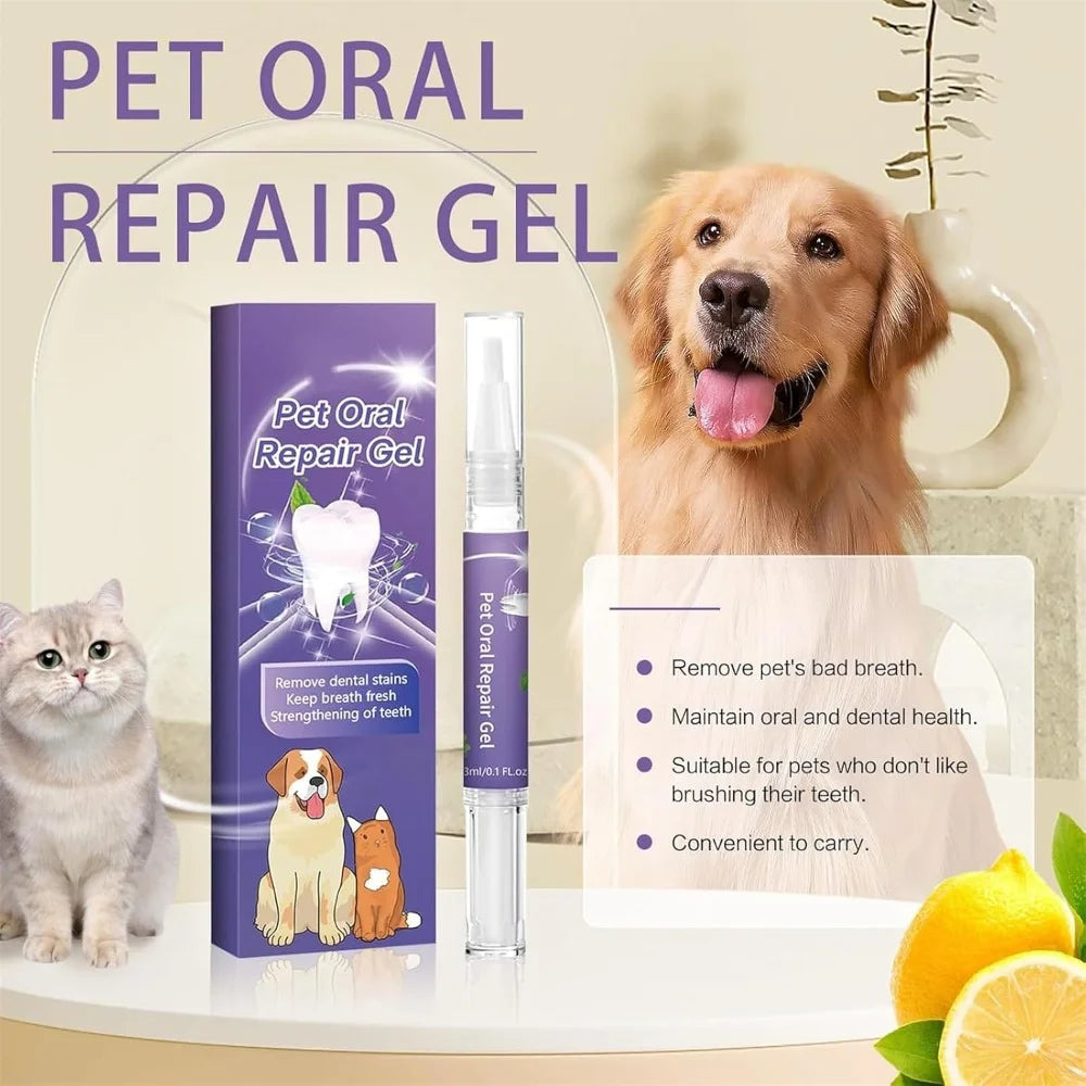 ou Lettuce Pets Toothbrush, Lettuce Pets Dog Toothbrush, Lettuce Pet Oral Repair Gel, Pet Toothbrush Pen, Tooth Cleaning Pen for Dog Cats Dental Care Fresh Breath 