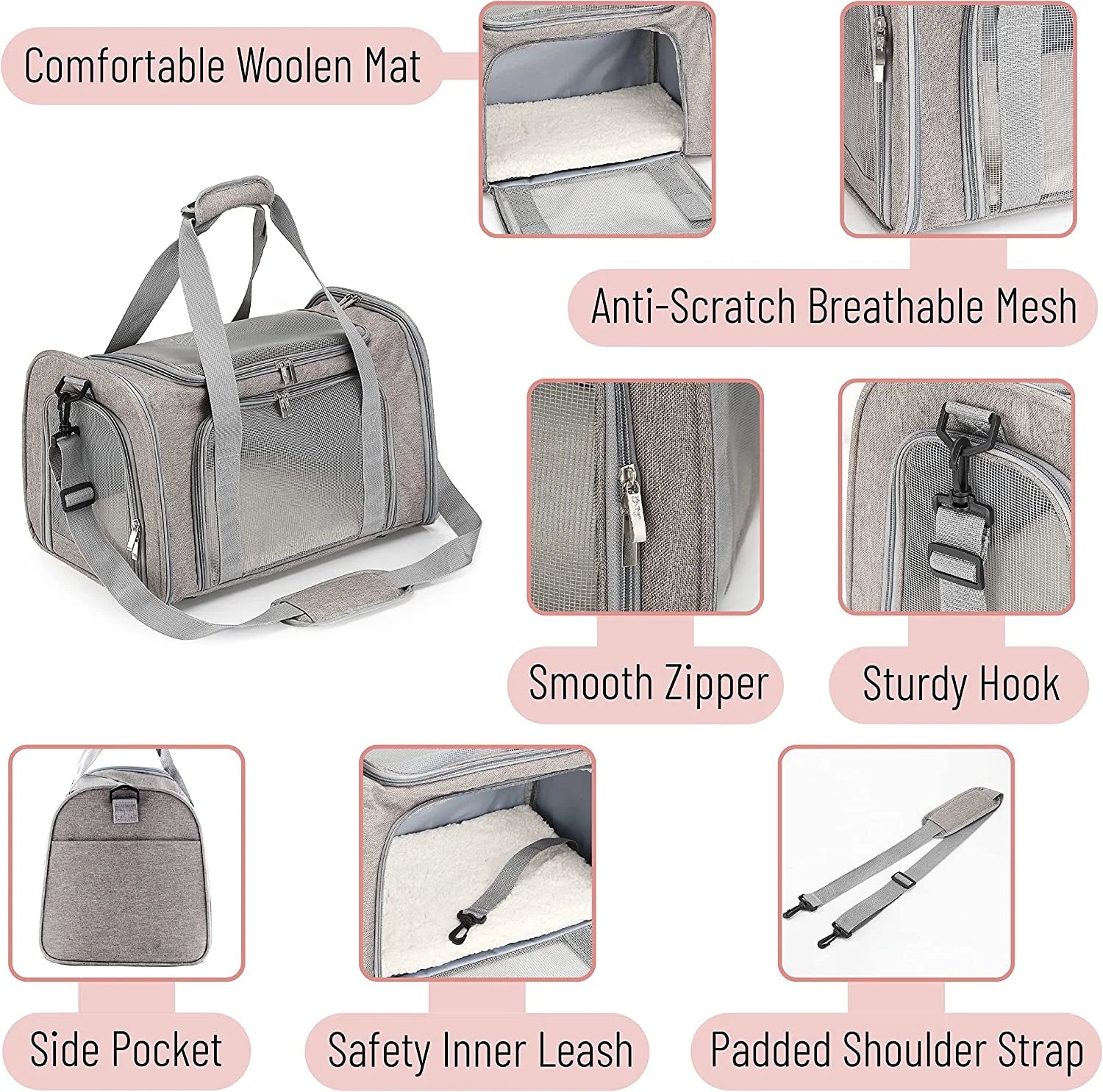 Pet Carrier - Versatile Travel Solution for Cats and Dogs