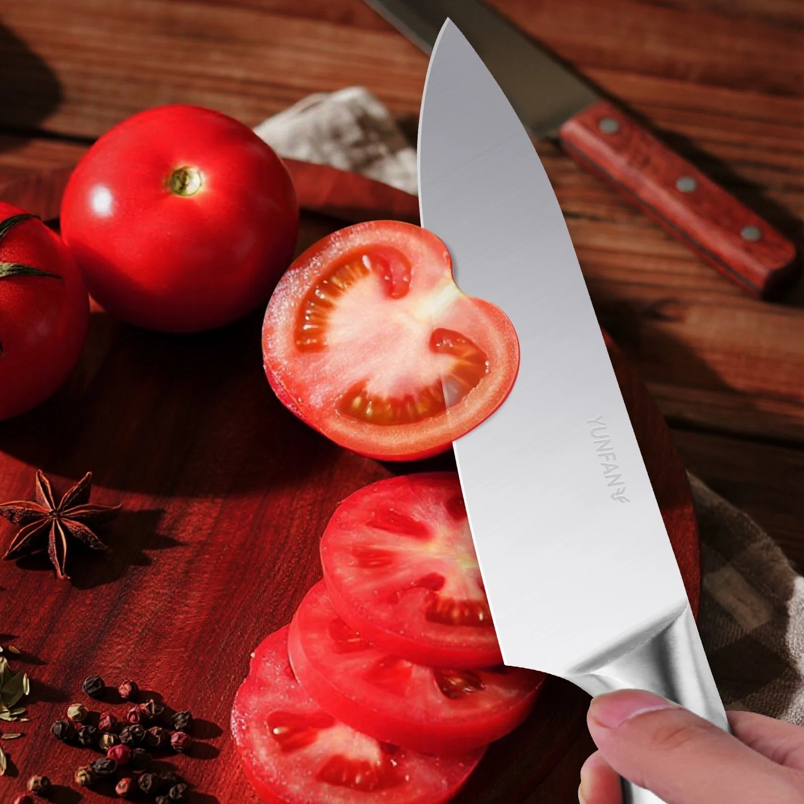 Professional Kitchen Knives, Sharp Knives for Kitchen High Carbon Stainless Steel, Sliver