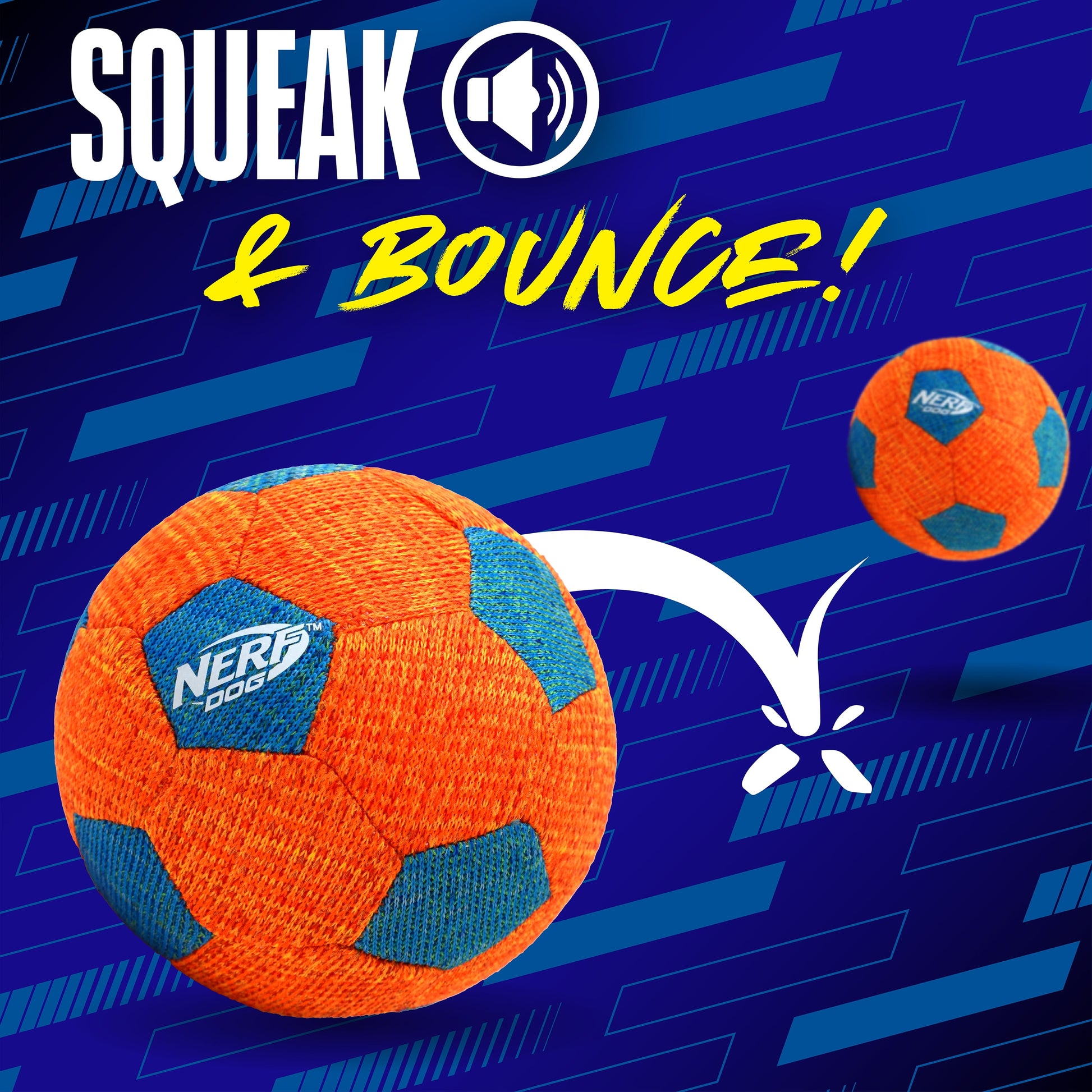 X-Weave Squeaky Soccer Ball for Large Breeds