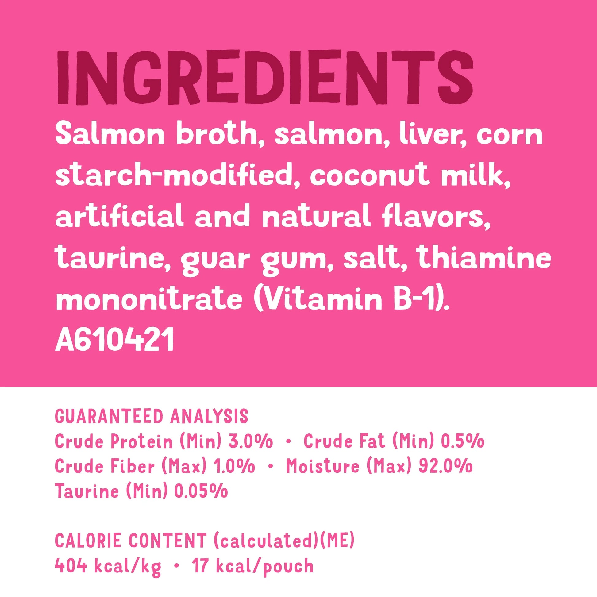 Lil' Shakes Salmon Puree Wet Cat Food Topper, 1.55 oz Pouch