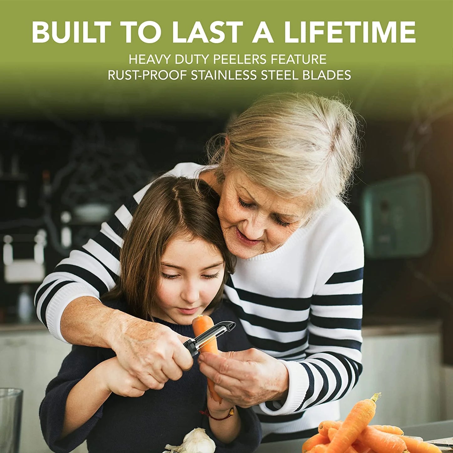 Vegetable Peelers Set – 2 Pack for Kitchen, Apple, Fruit, Carrot, Veggie, Potatoes Peeler, Y-Shaped and Swivel Stainless Steel Blades Peelers, Ergonomic Non-Slip Handle & Sharp Blade