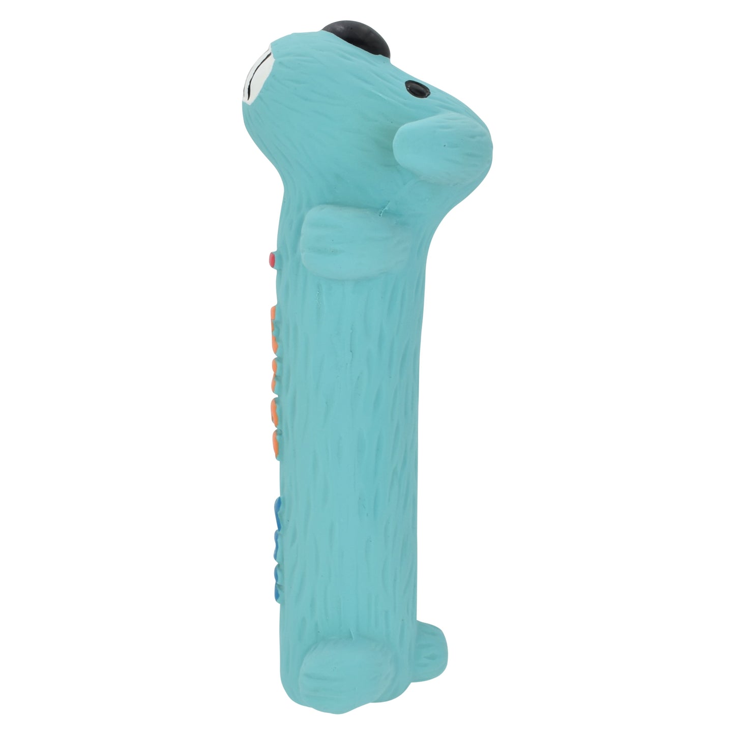 Loofa Latex Plush Dog Toy with Smiling Design