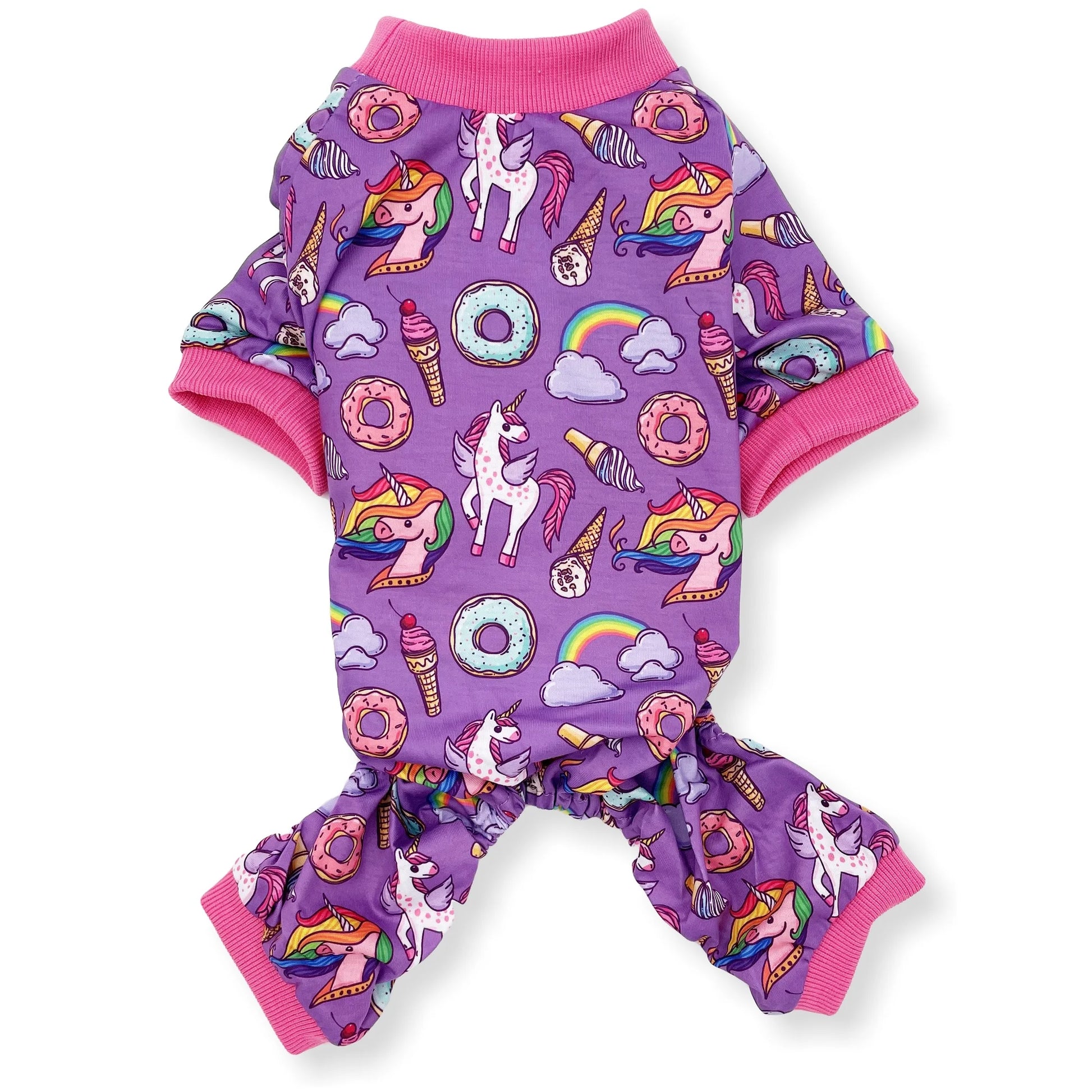 Soft Cotton Blend Dog Pajamas Jumpsuit for Small to Medium Pets (XXS: Length 8")