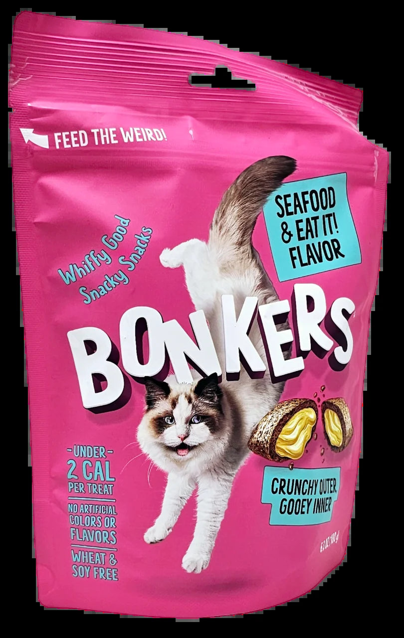 Seafood Flavor Crunchy Cat Treats, 6.3 oz (Pack of 3)