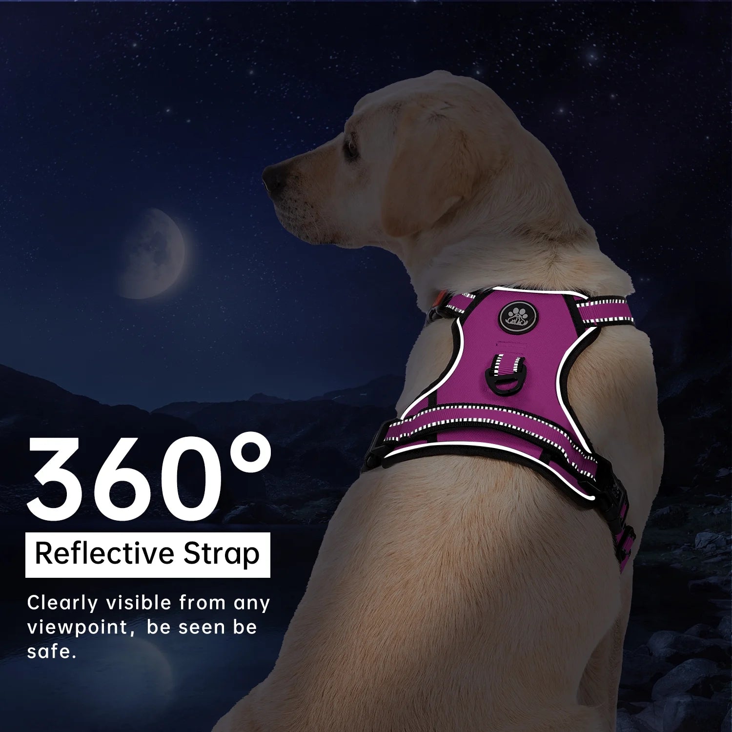 FURRYFECTION Reflective No-Pull Dog Vest Harness with Easy Control Handle