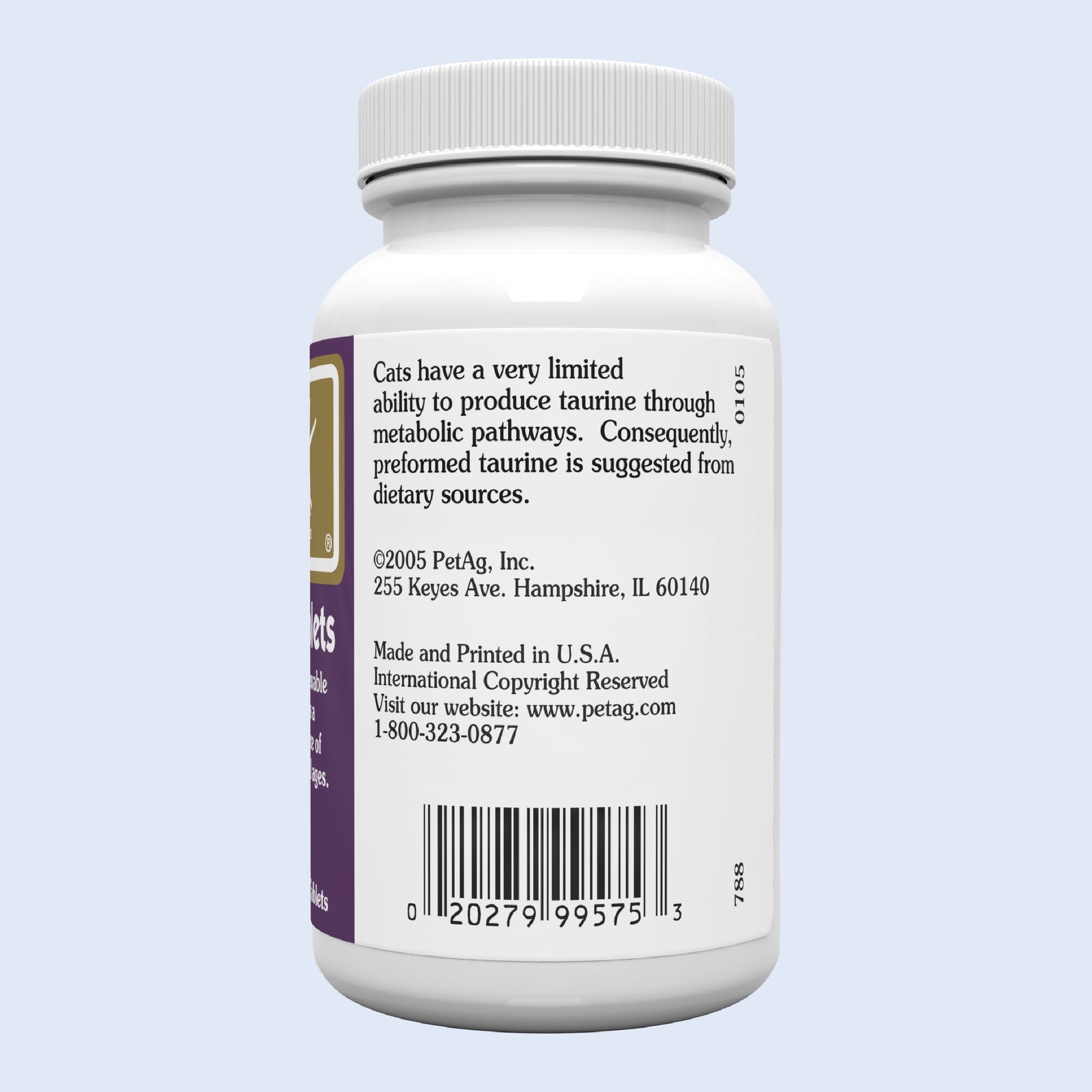 Taurine Tablets for Cats - Highly Palatable Taurine Supplement for Cats of All Ages - 250 Mg - 100 Count