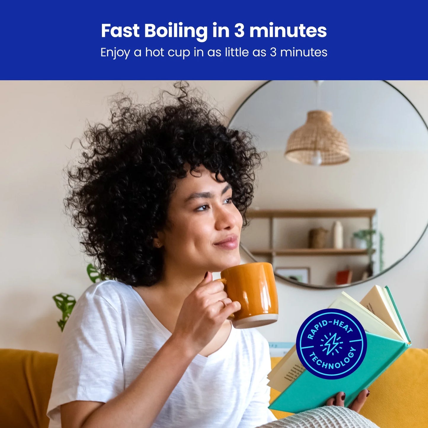 Rapid-Boil 1.8L Electric Tea Kettle W/ Keep Warm and Tea Infuser - Stainless Steel