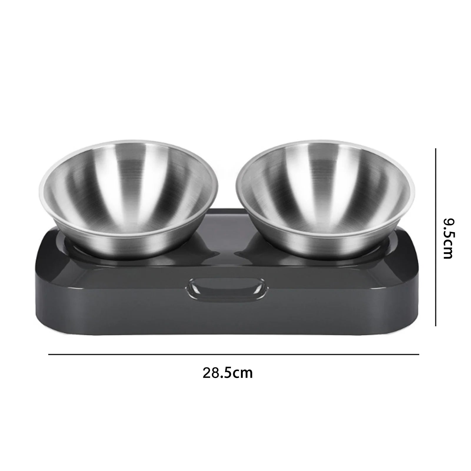 Raised Cat Food Bowls Stainless Steel Cat Bowls Elevated Tilted Adjustable Height Anti-Vomit Cats Dogs Pets Supply