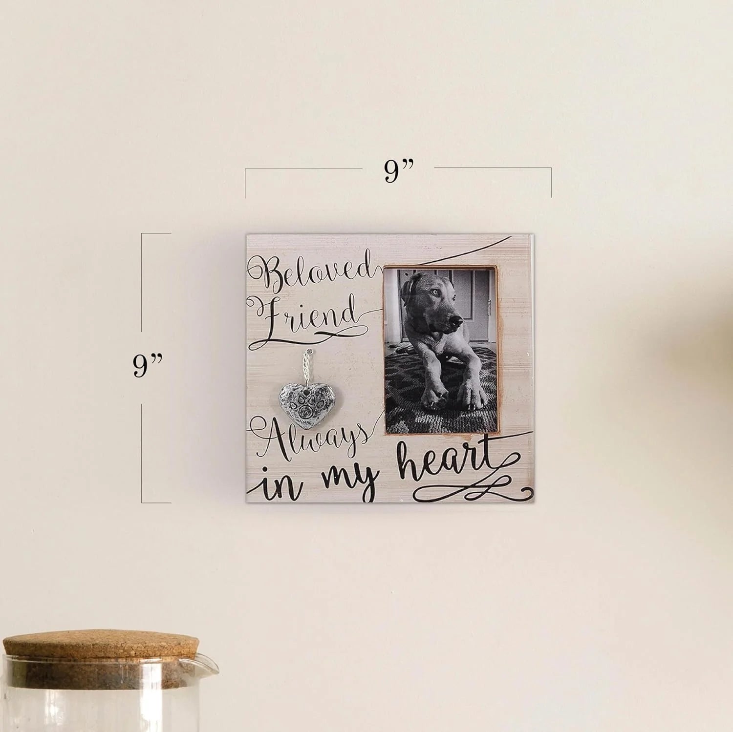 Young'S 9" X 0.5" X 9" Wood 4" X 6" Pet Memorial Picture Frame