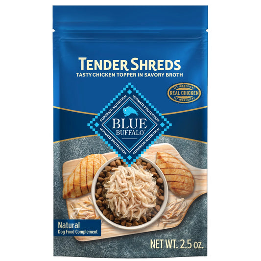 Tender Shreds Chicken Toppers for Dogs, 2.5 oz Pouch