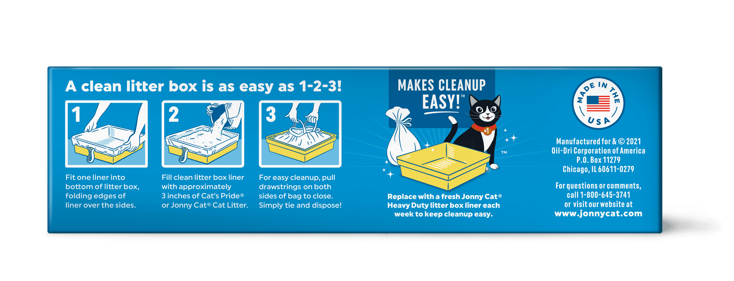 Heavy Duty Jumbo W/Drawstring Litter Box Liners, 5 Ct