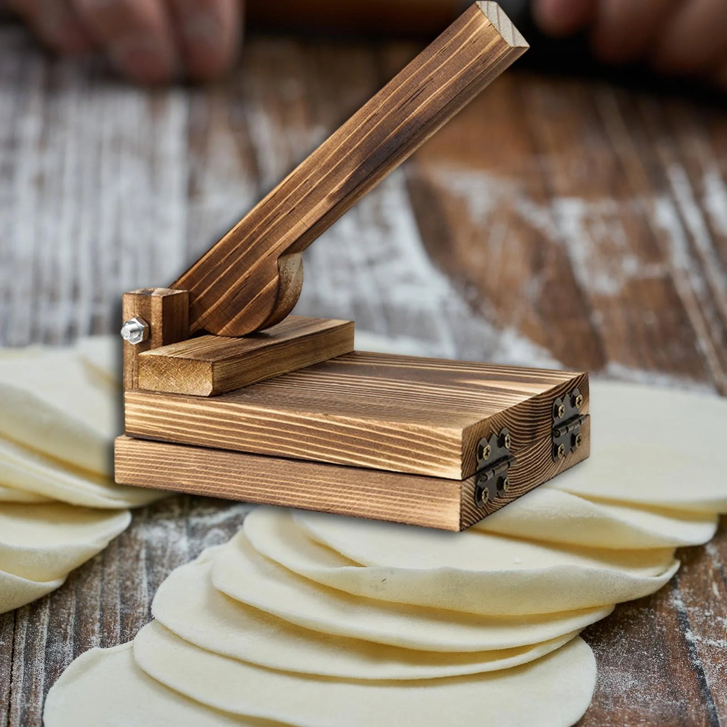 Wooden Tortilla Press Manual Dumpling Maker for Restaurant Household