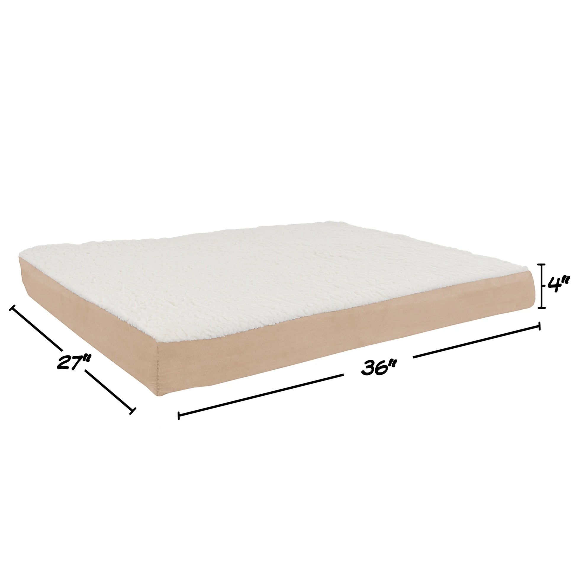 PETMAKER Orthopedic Memory Foam Pet Bed - 36" X 27", Tan