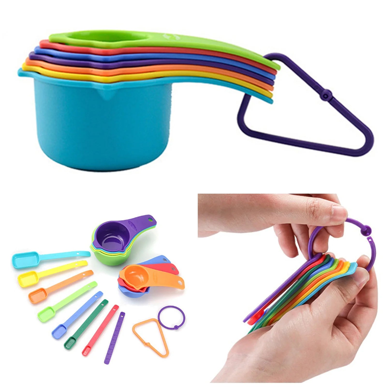 Measuring Spoon Set Measuring Cups 15Pcs Measuring Cup Spoon Set Food Grade Kitchen Supplies