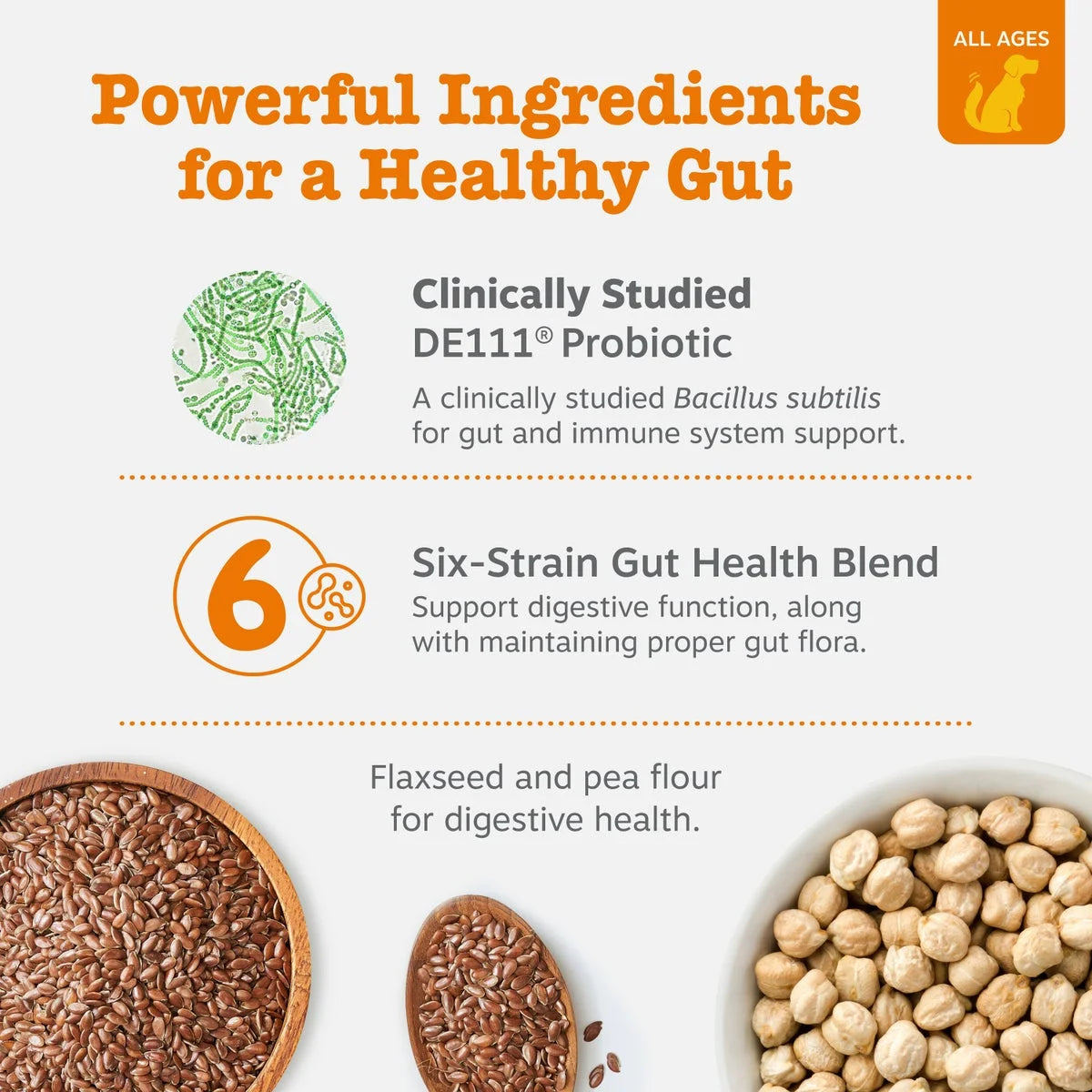 Probiotic Bites for Dogs, to Support Gut Health, Pumpkin 60Ct