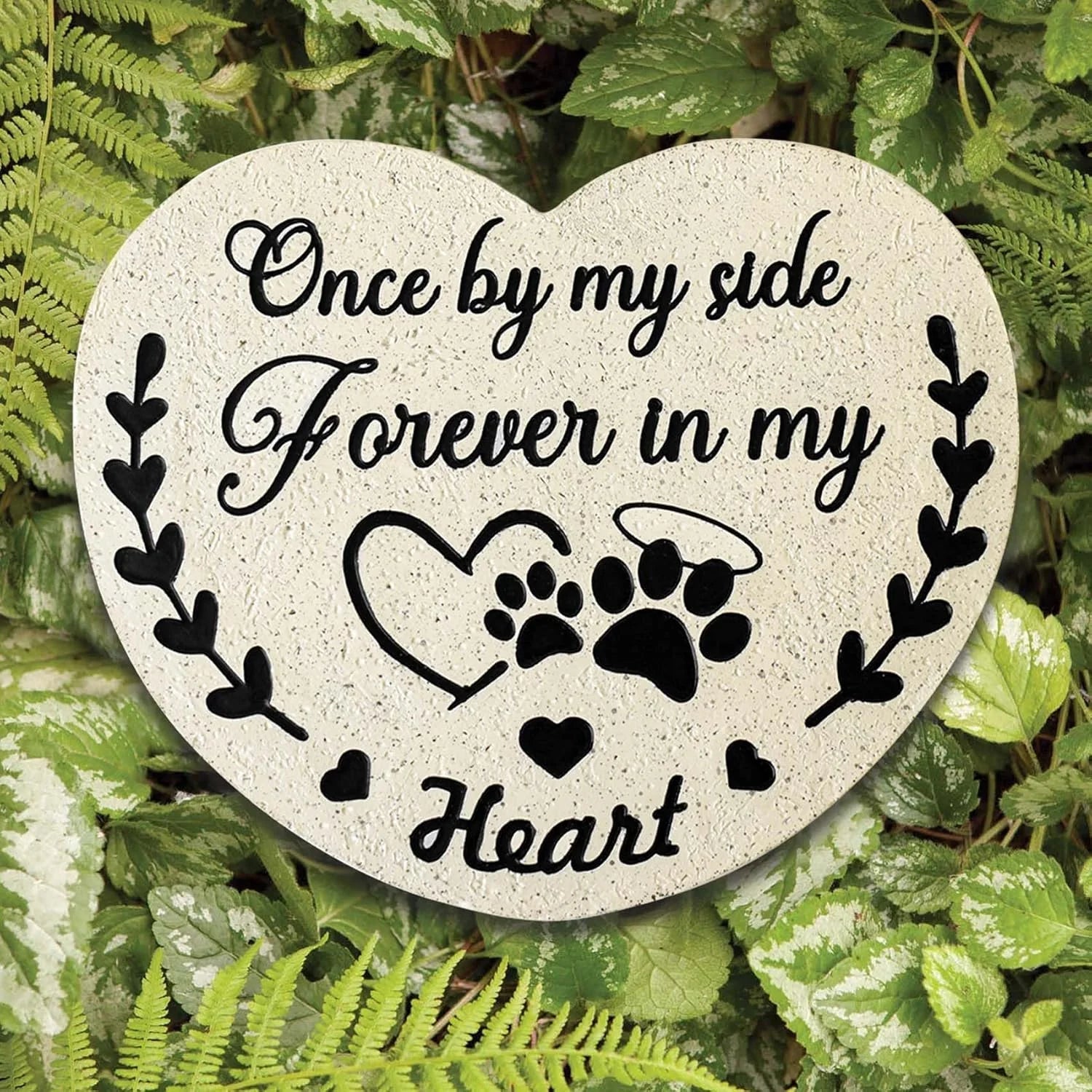 Pet Memorial Stone - Sympathy Gift for Dog or Cat Loss, Weatherproof Garden Decor with Hand-Carved Poem
