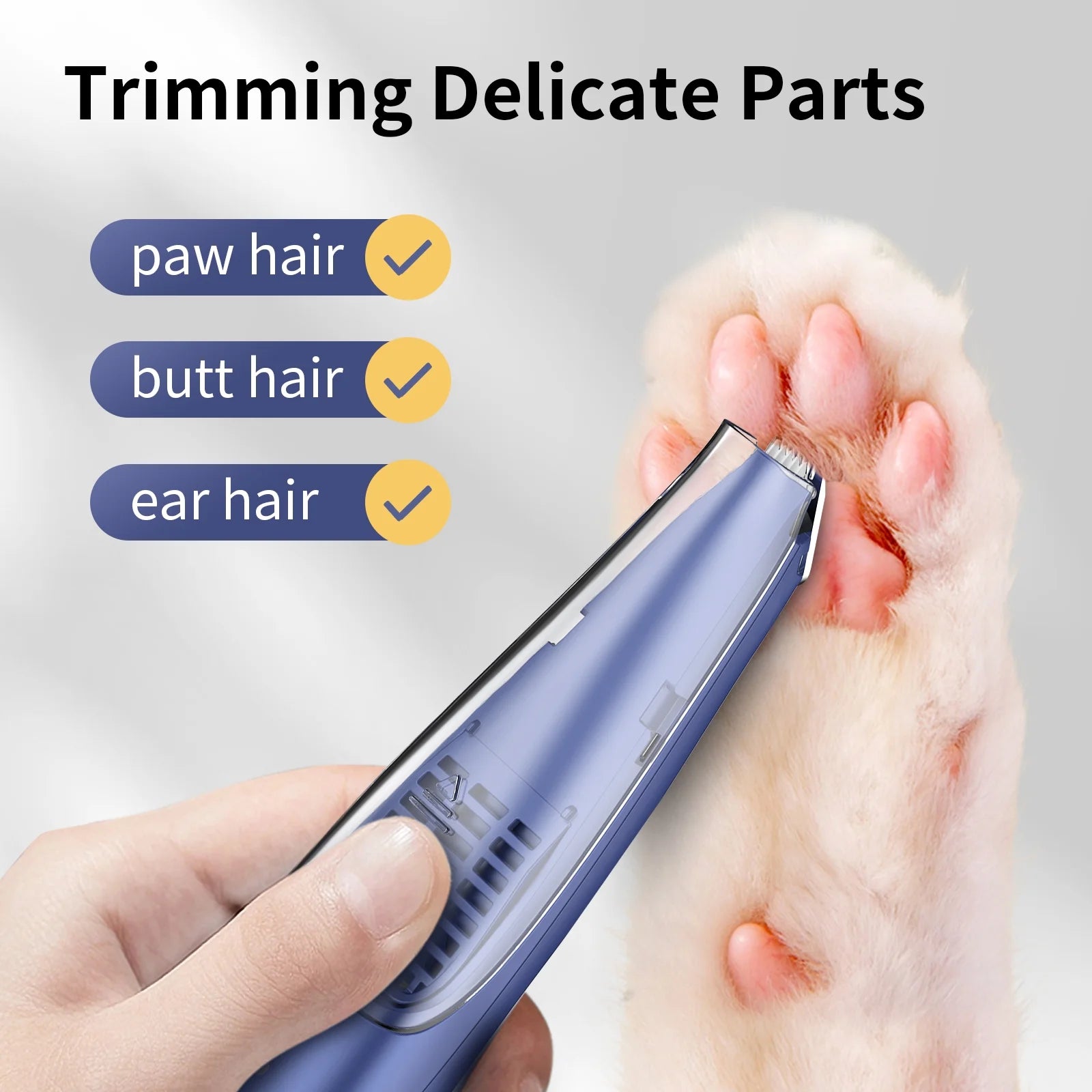 Vacuum Pet Hair Clipper Pet Feet Hair Trimmer Grooming Tool Dog Shaver Buttocks Ears Eyes Hair