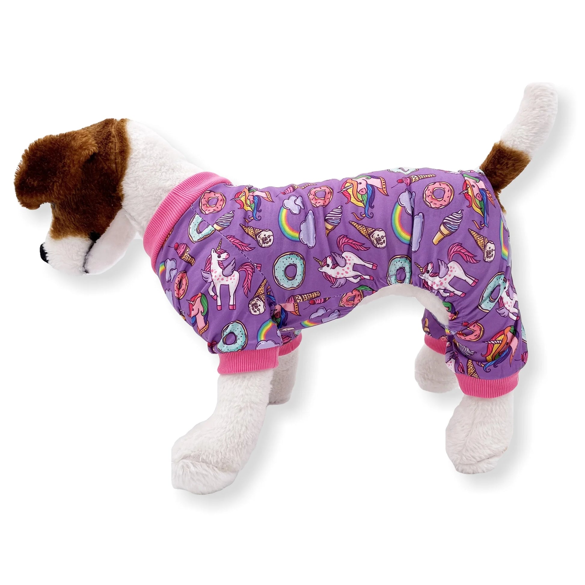 Soft Cotton Blend Dog Pajamas Jumpsuit for Small to Medium Pets (XXS: Length 8")