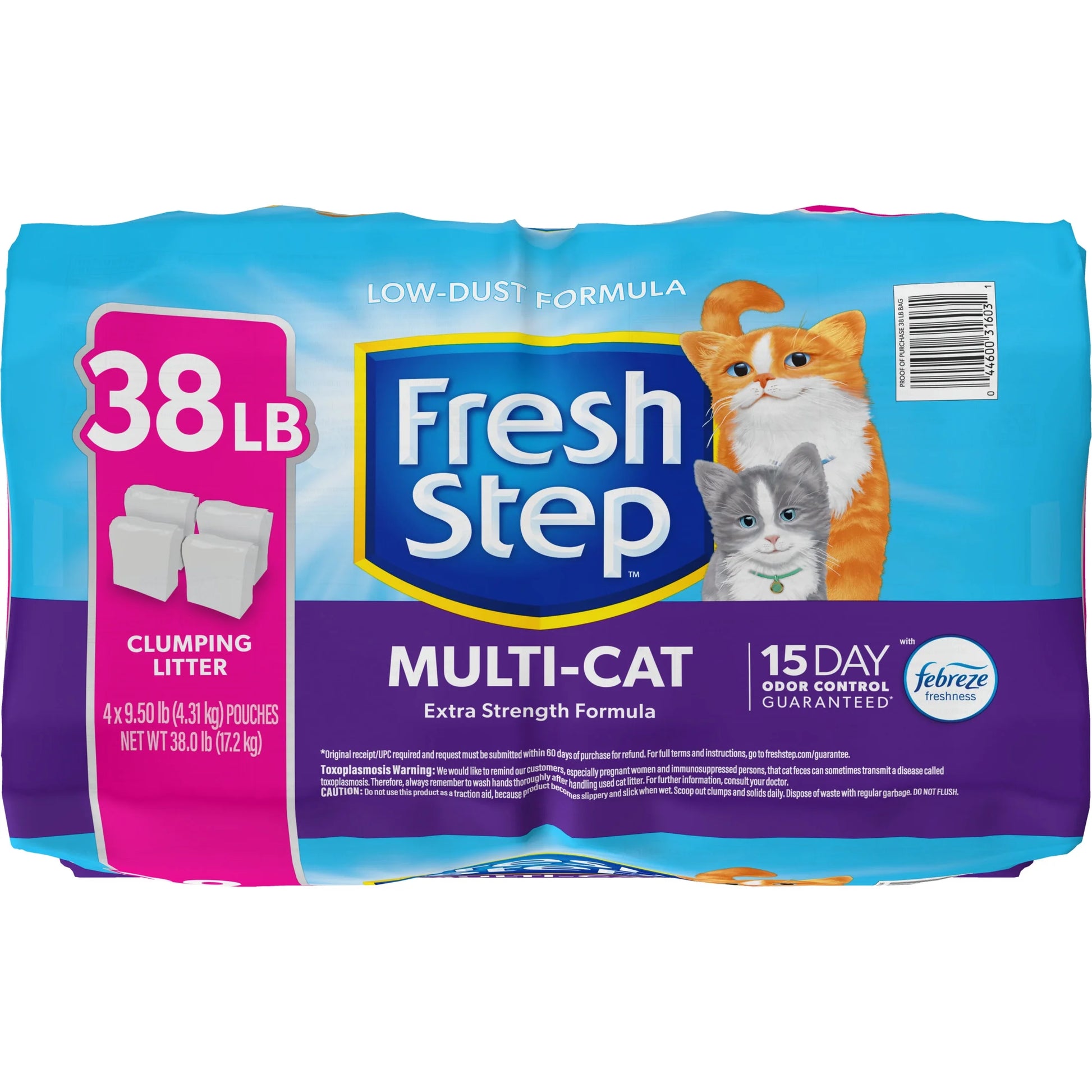 Multi-Cat Scented Clumping Cat Litter with the Power of Febreze, 38 Lbs