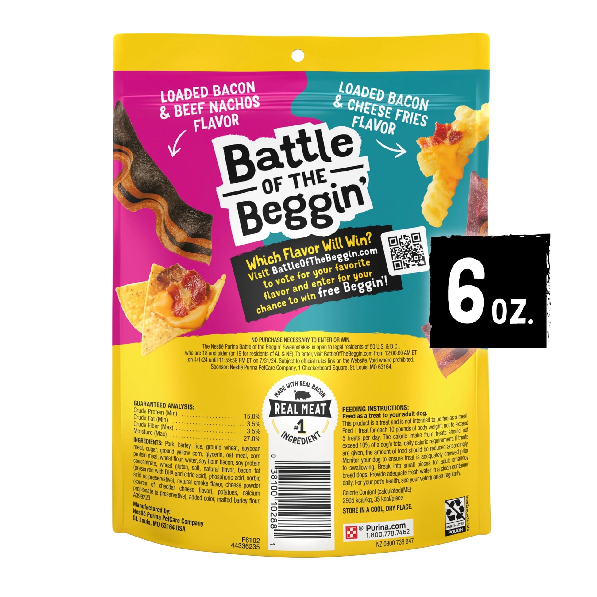 Purina  Loaded Bacon and Cheese Fries Flavor Dog Treats