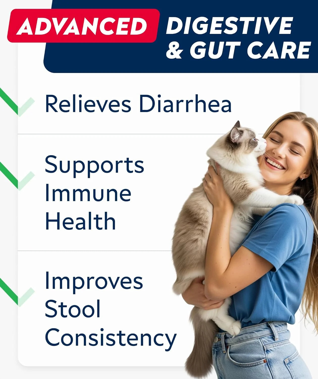 Cat Probiotic Powder - Probiotics for Cats with Diarrhea - Easy to Mix Powder - Cat Probiotics for Indoor Cats, Health Supplies Food Supplement, Pet Probiotics, Digestive Support (4 Oz)