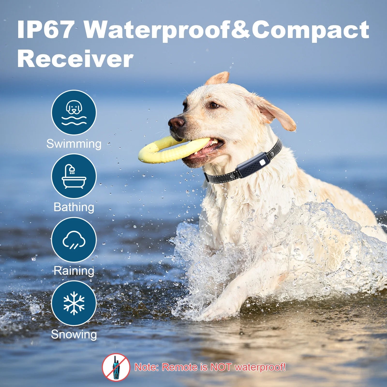 Dog Shock Collar - 4000FT Dog Training Collar with Remote Control for Small Medium Large Dogs, Beep (1-8) Vibration (1-16) Safe Shock (1-99) Modes and Flashing Light