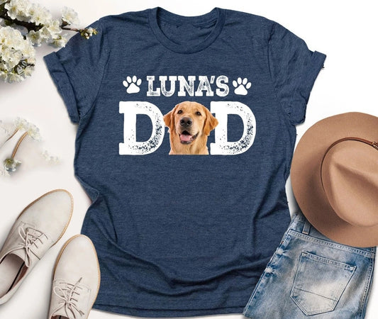 Custom Dog Dad Shirt, Custom Pet Shirt, Fathers Day Gift, Custom Dog Dad Shir...