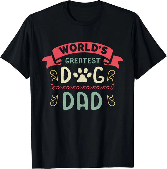 Dog Lover Fathers Day Paw Love Bark Puppy Breeder Doggy T-Shirt