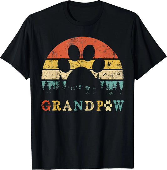 Funny Dog Shirt Grand Paw Tee - Doggy Puppy Lover Grandpa T-Shirt