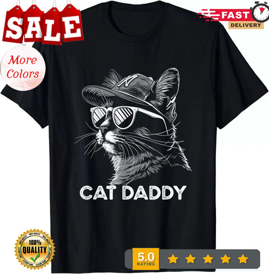Funny Best Cat Dad Ever Tee Father's Day Cat Dad T-Shirt