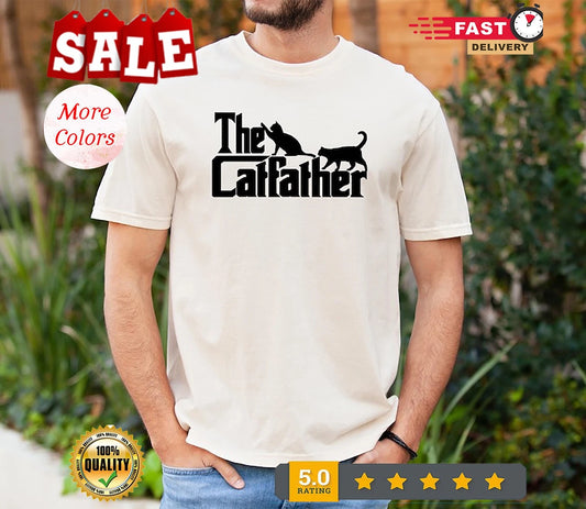 The Catfather Shirt,  Dad Shirt, Cat Lover Gift for Dad, Fathers Day Gift, Ca...