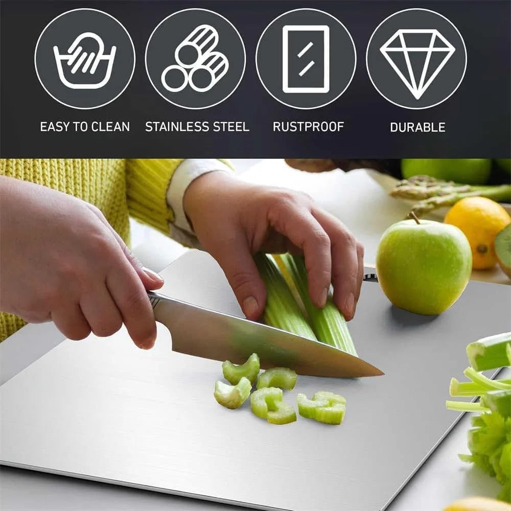 Titanium Cutting Board - 2025 New Upgrade 100% Pure Titanium Cutting Boards for Kitchen Double Sided Non Toxic Titanware Cutting Board,Hygiene Durable Dishwasher Safe Chopping Board (18"L X 12"W)