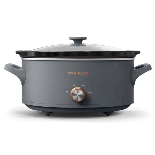 7-Quart Classic Manual Slow Cooker with 3 Heat Settings in Mussel Gray