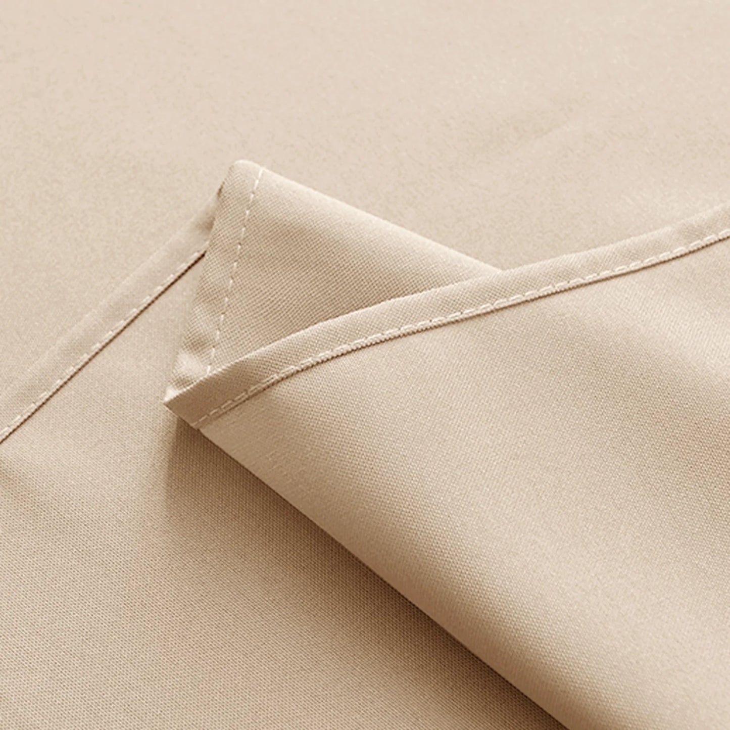 Cloth Dinner Napkin Set of 6, 18 X 18 Inch, Soft Reusable Absorbent Cloth Napkins for Wedding, Banquet, Restaurant, Hotel and Home, Polyester Blend, Beige